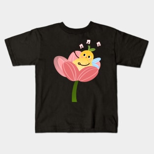 Singing In The Flowers, Cute Pear Kids T-Shirt